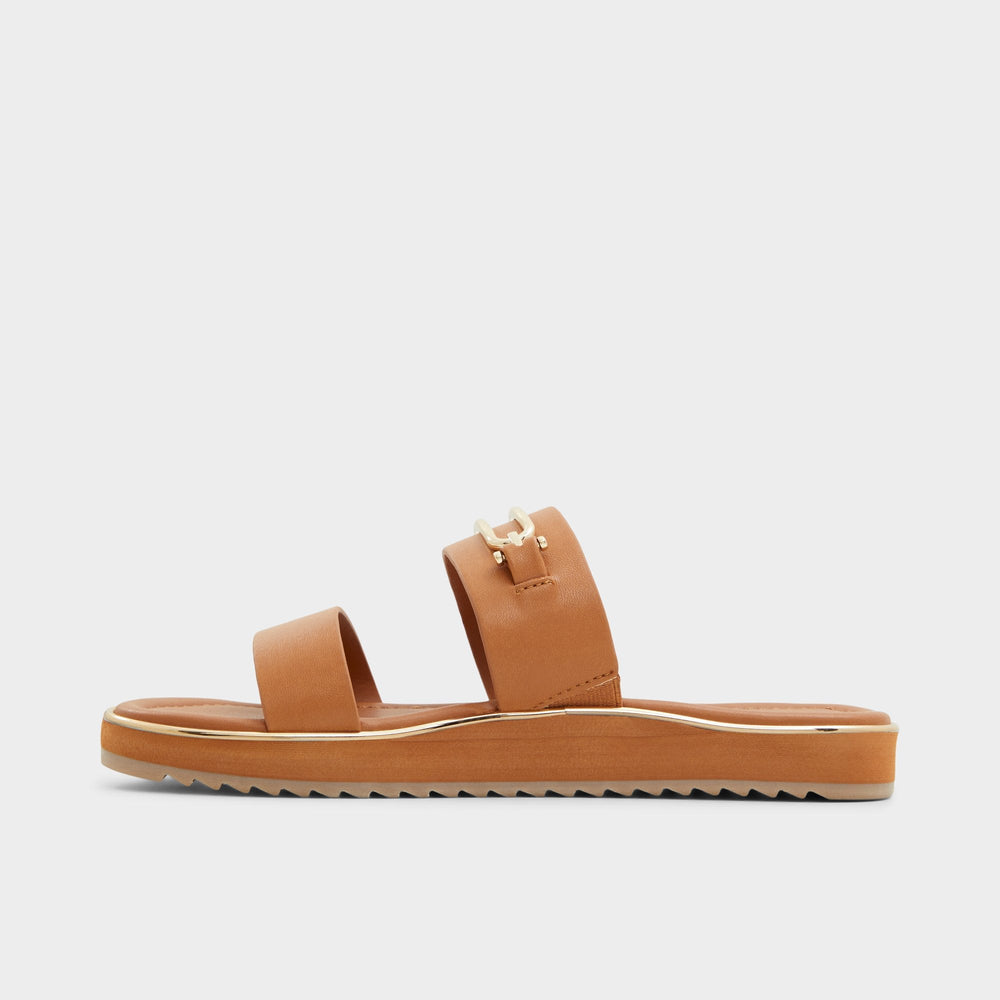 Lagoon Other Brown Women's Flats - Strappy flat sandal, Footbed sandal