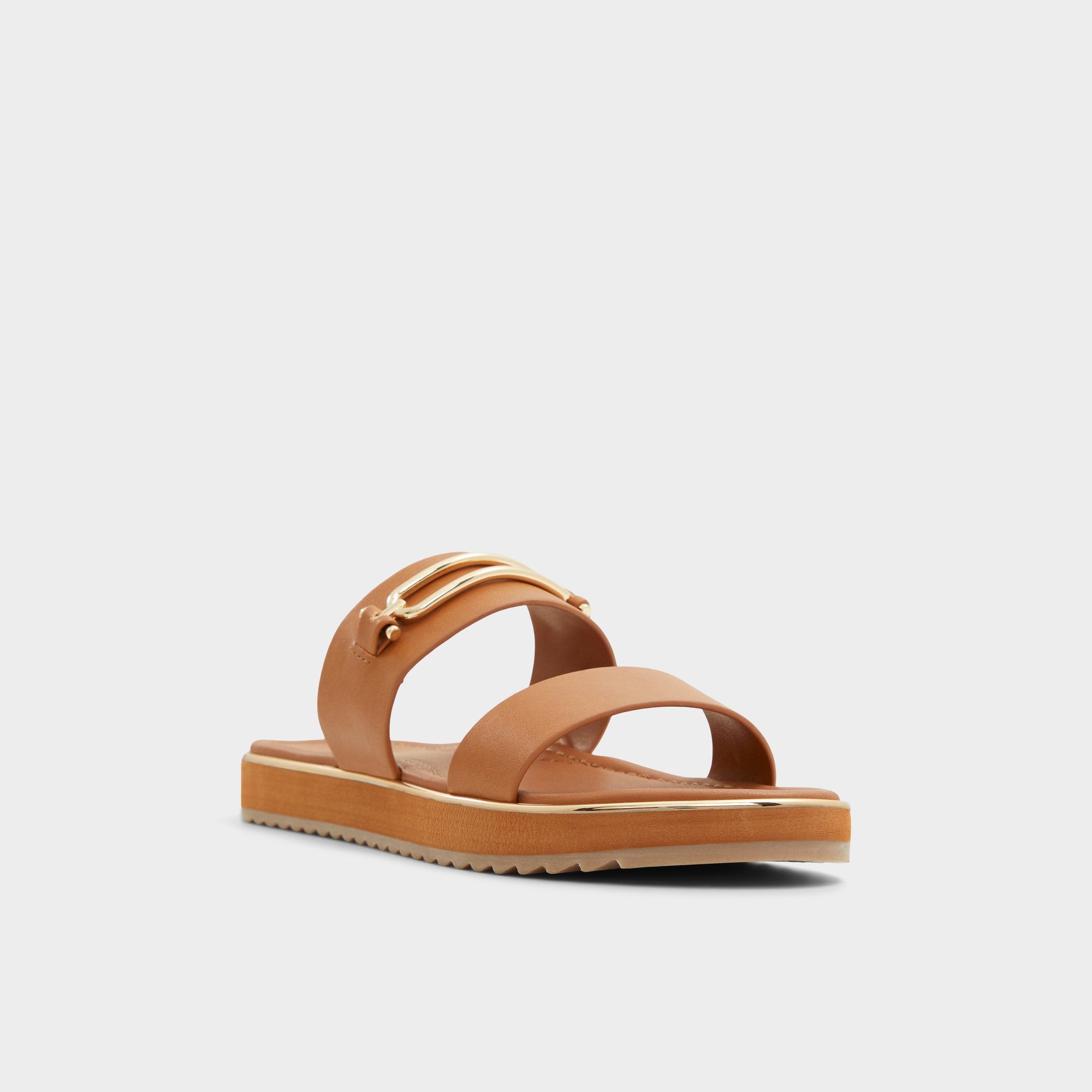 Lagoon Other Brown Women's Flats - Strappy flat sandal, Footbed sandal