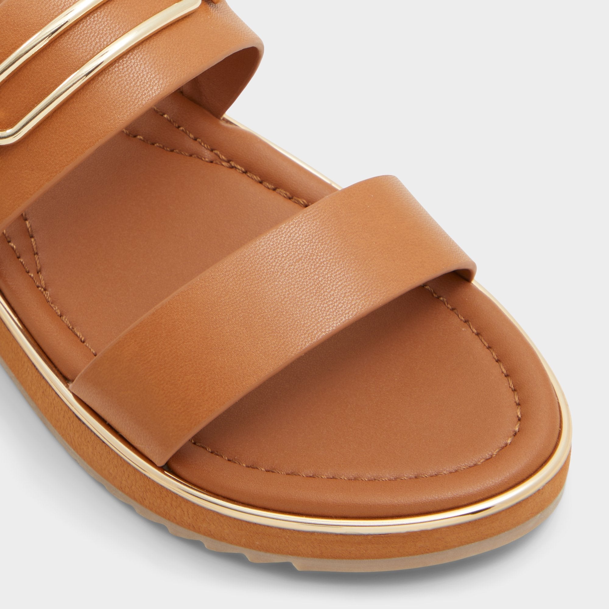 Lagoon Other Brown Women's Flats - Strappy flat sandal, Footbed sandal