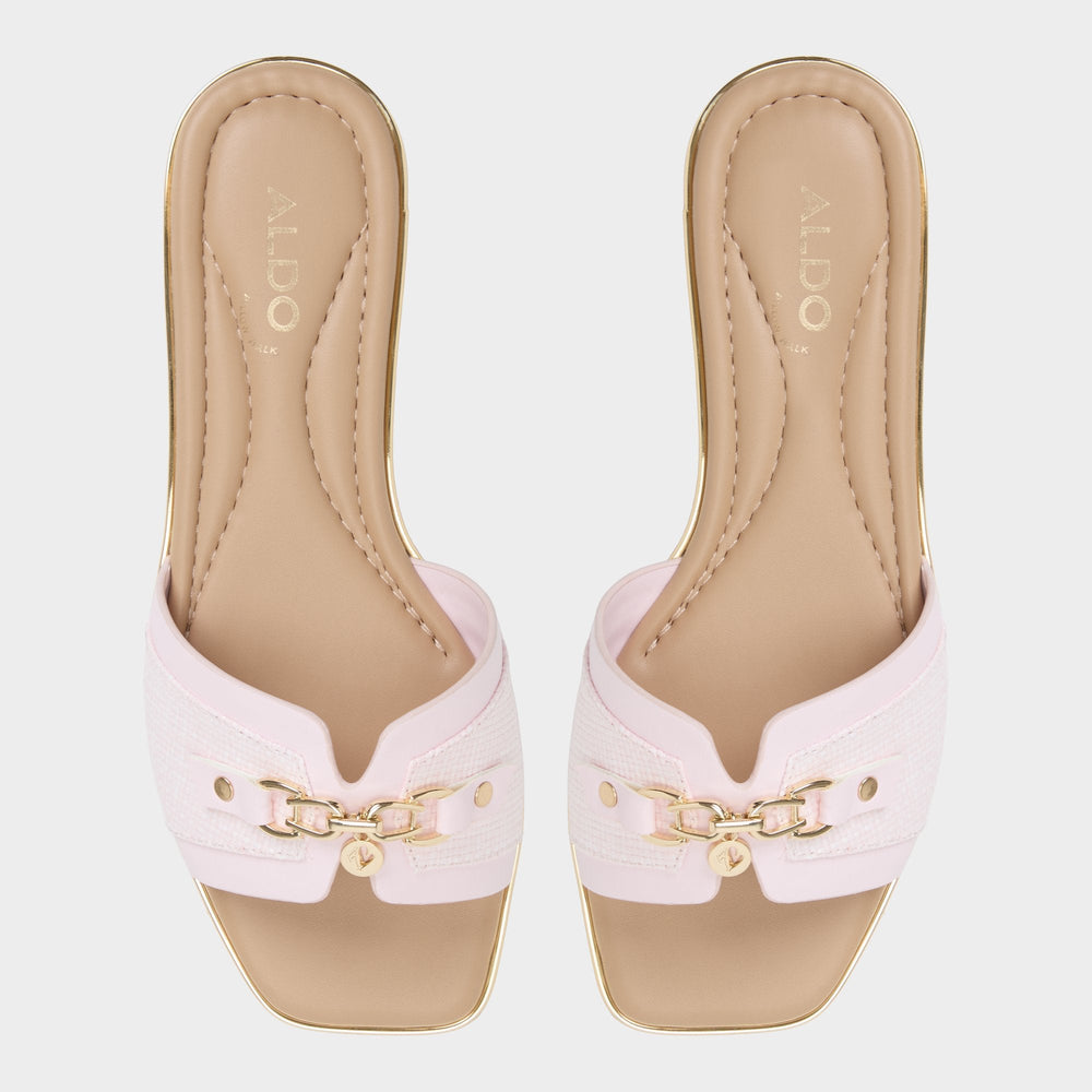 Alamassi Light Pink Women's Flats - Slide sandal