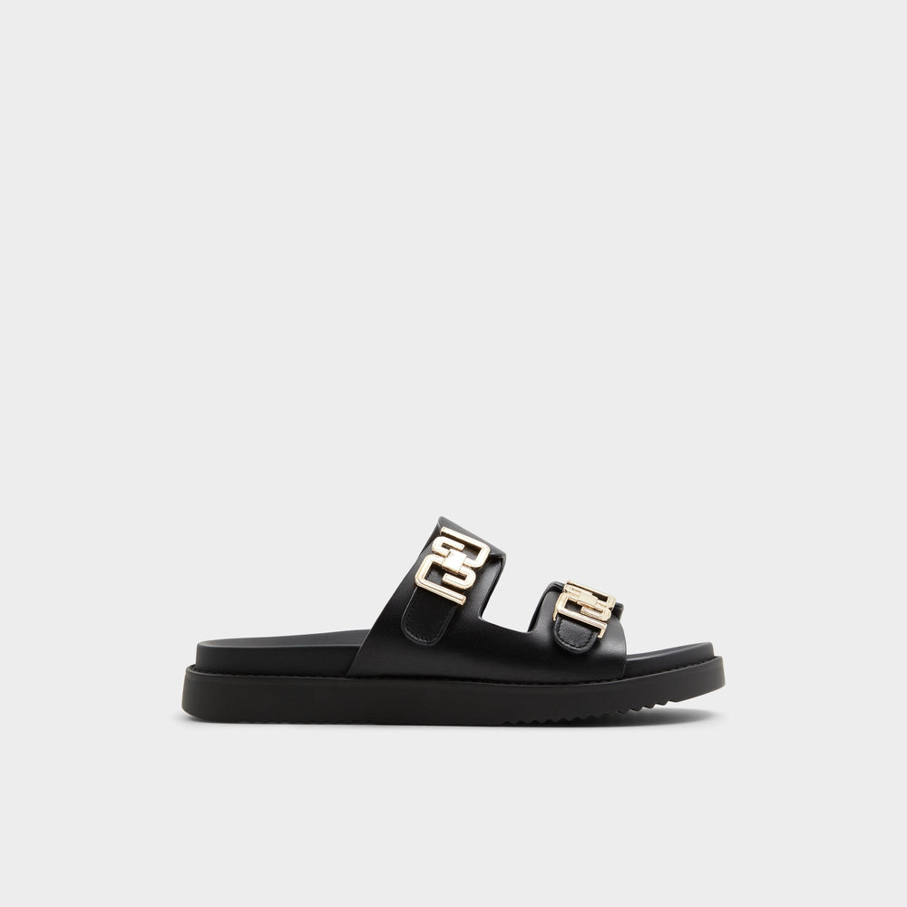 Alessie Black Women's Footbed sandals - Footbed sandal, Footbed sandal