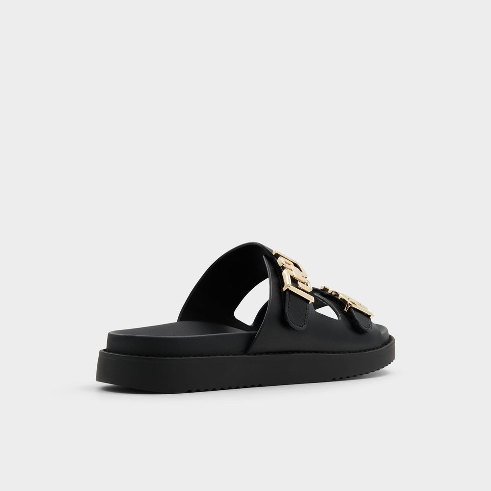 Alessie Black Women's Footbed sandals - Footbed sandal, Footbed sandal