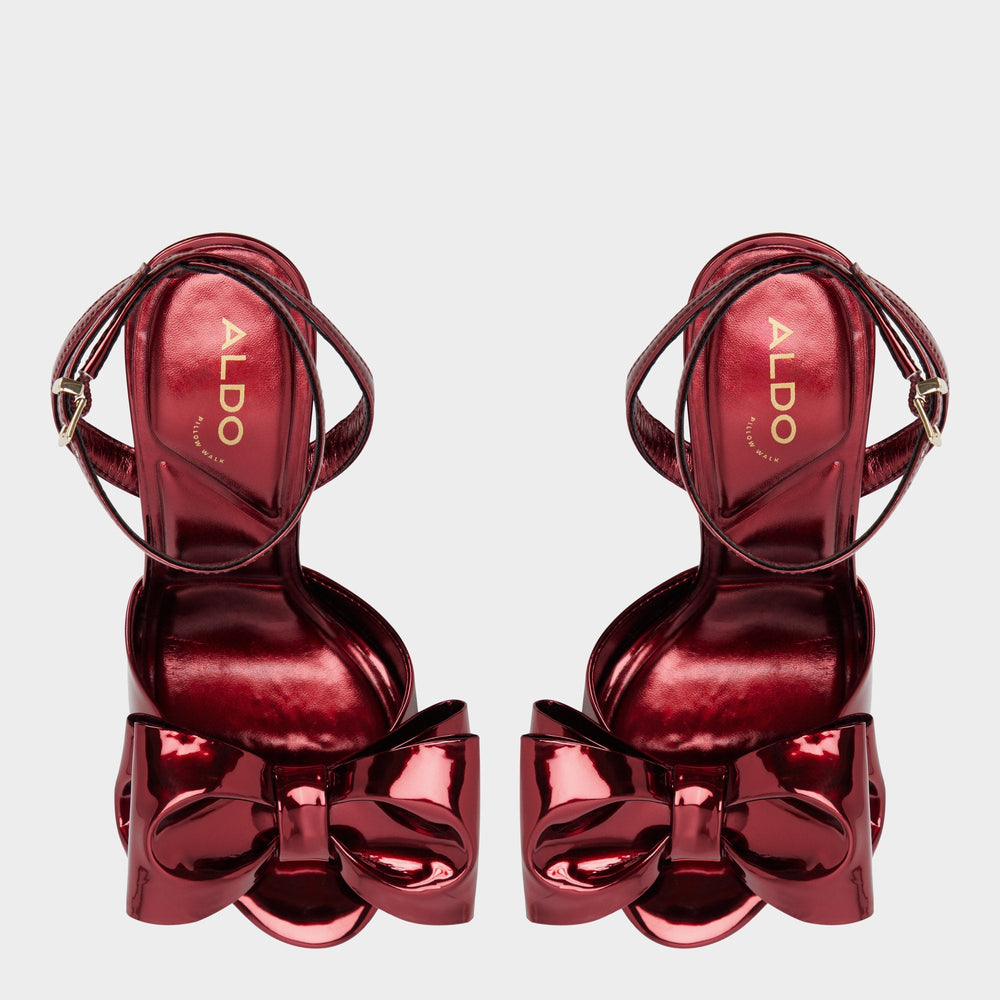 Tinsletta in Medium Red - Heeled sandal, Stiletto heel