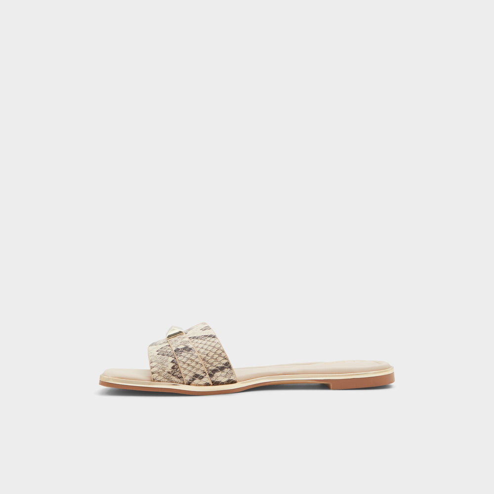Darine Natural Women's Flats - Slide sandal