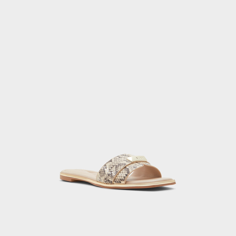 Darine Natural Women's Flats - Slide sandal
