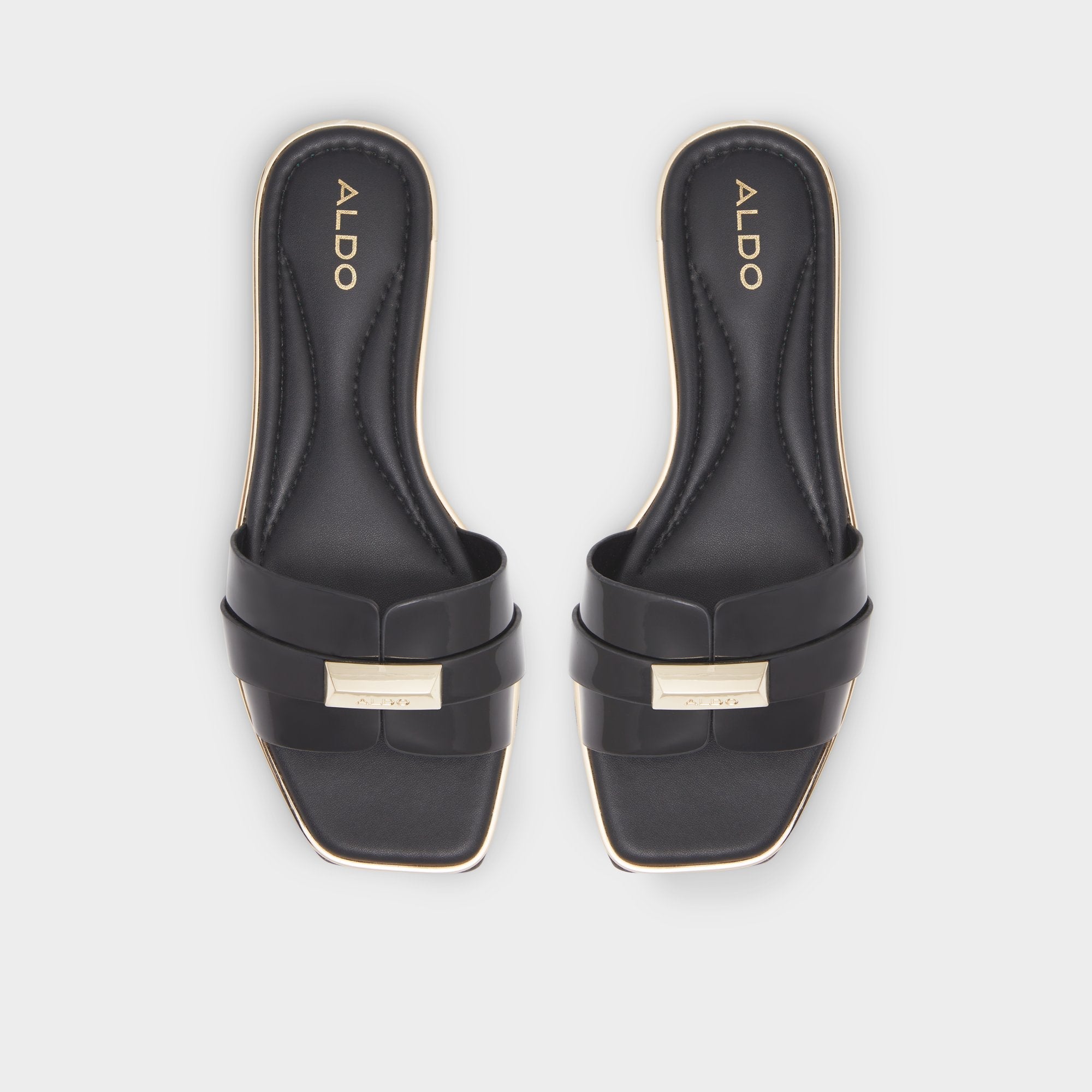 Darine Black Women's Flats - Slide sandal