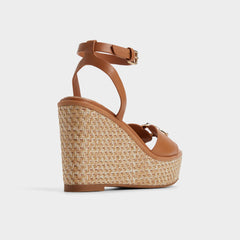 Ybylin Medium Brown Women's Wedges - Wedge sandal, Wedge heel