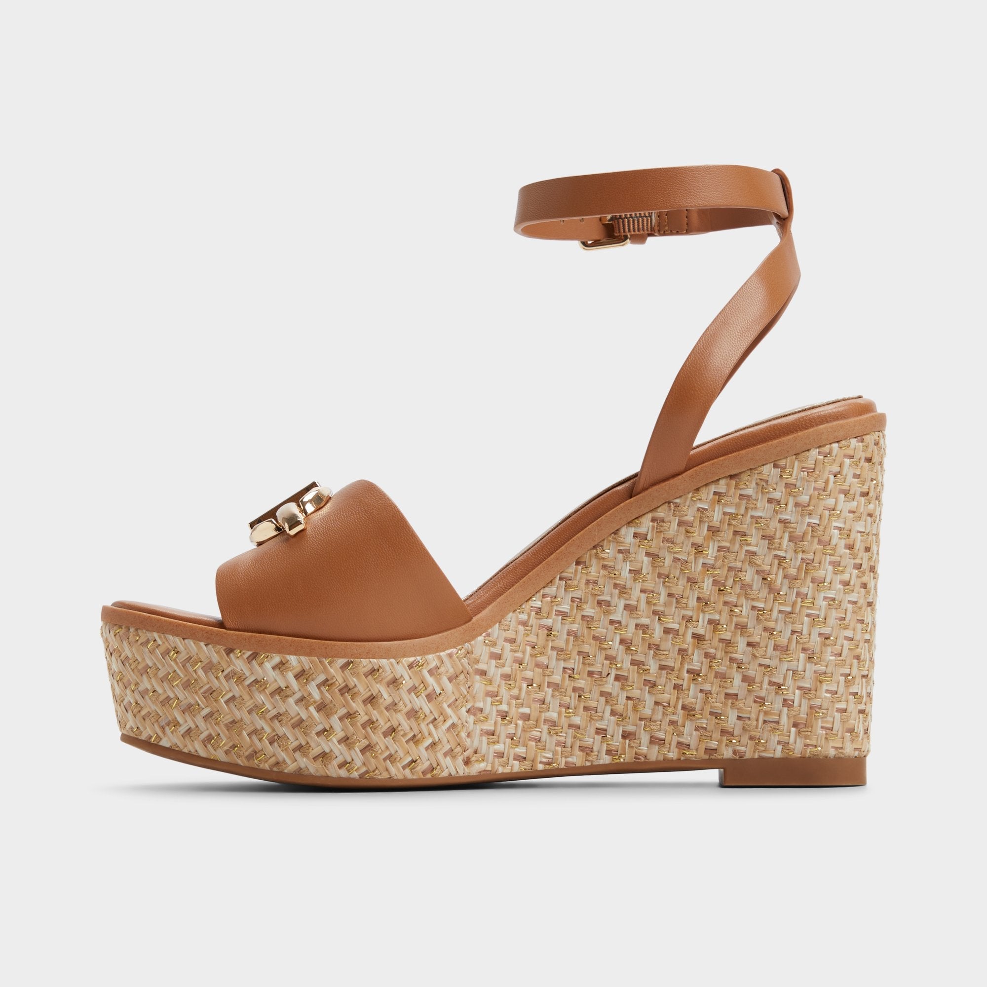 Ybylin Medium Brown Women's Wedges - Wedge sandal, Wedge heel