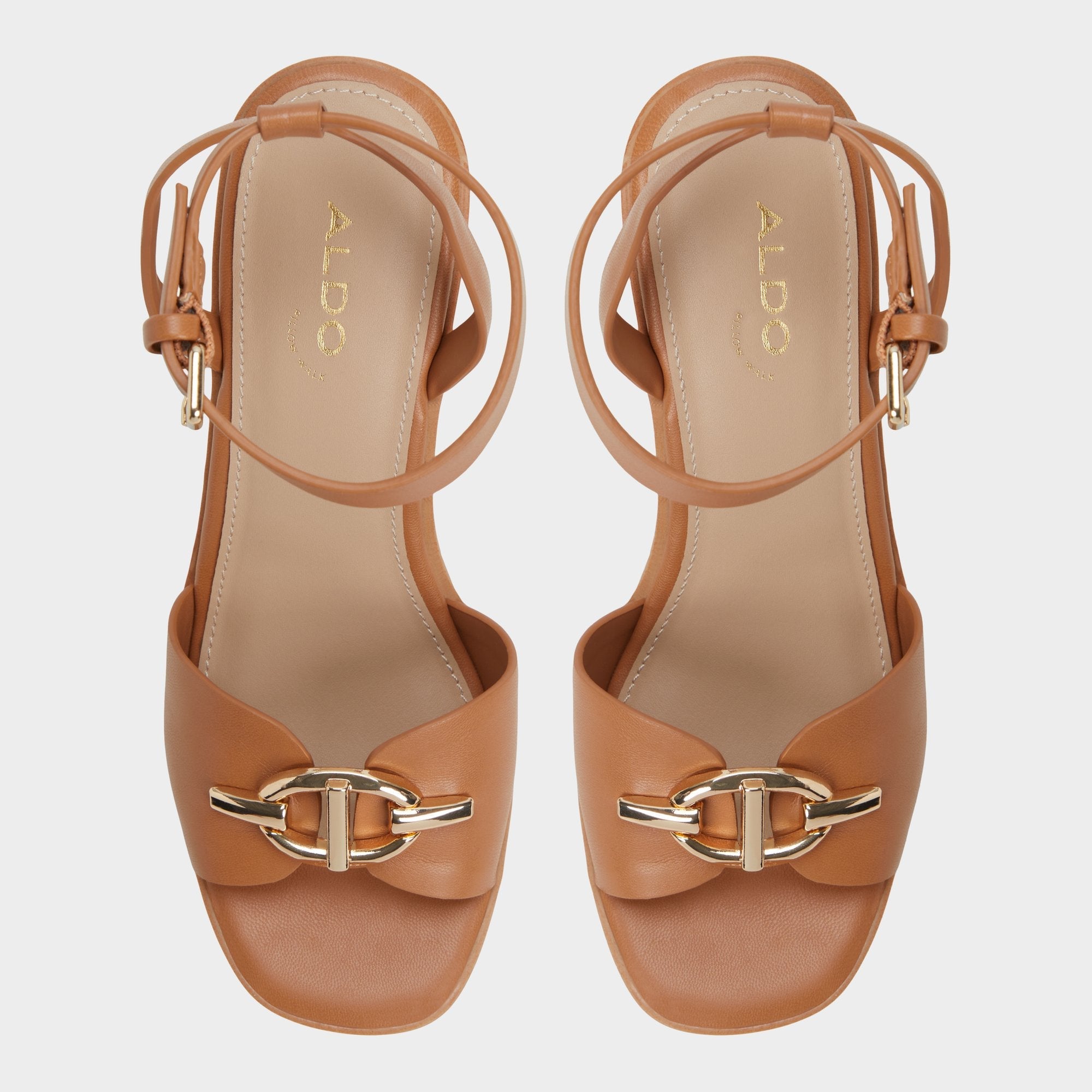 Ybylin Medium Brown Women's Wedges - Wedge sandal, Wedge heel