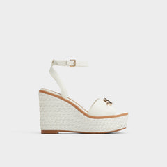 Ybylin White Women's Wedges - Wedge sandal, Wedge heel