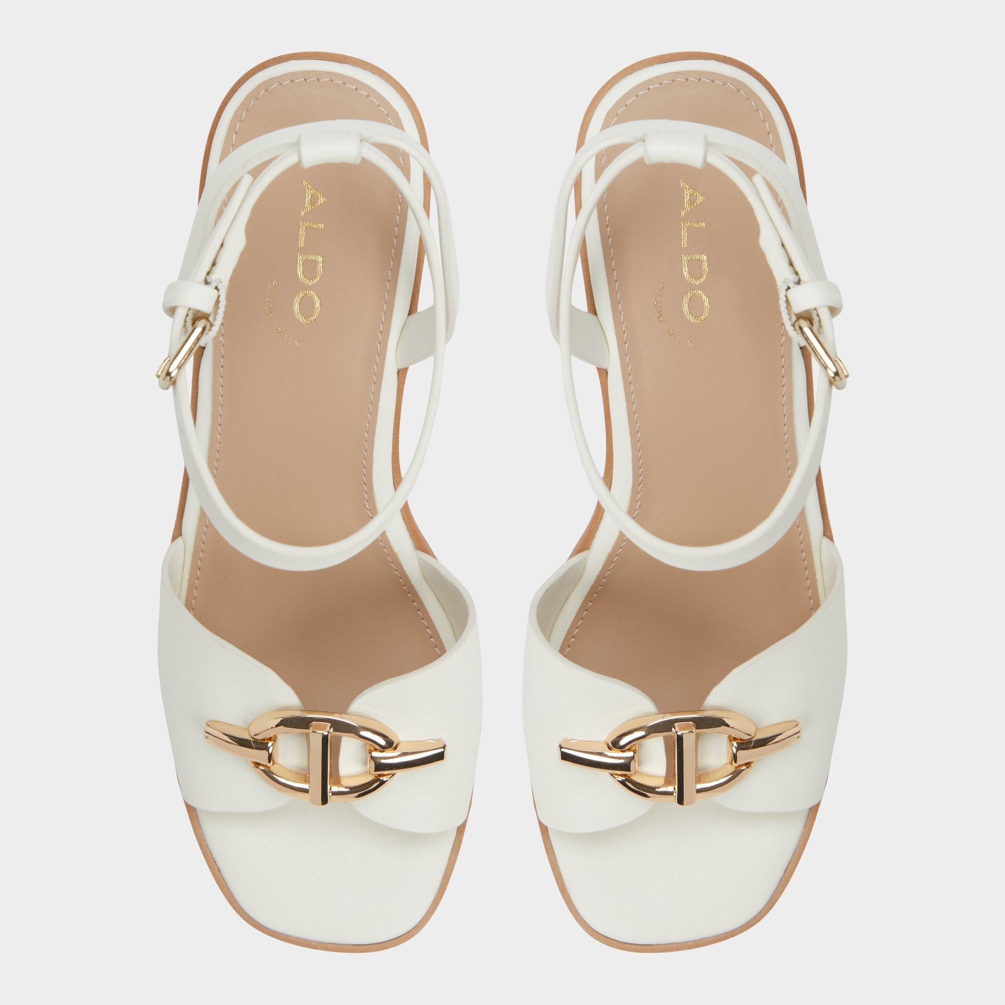 Ybylin White Women's Wedges - Wedge sandal, Wedge heel