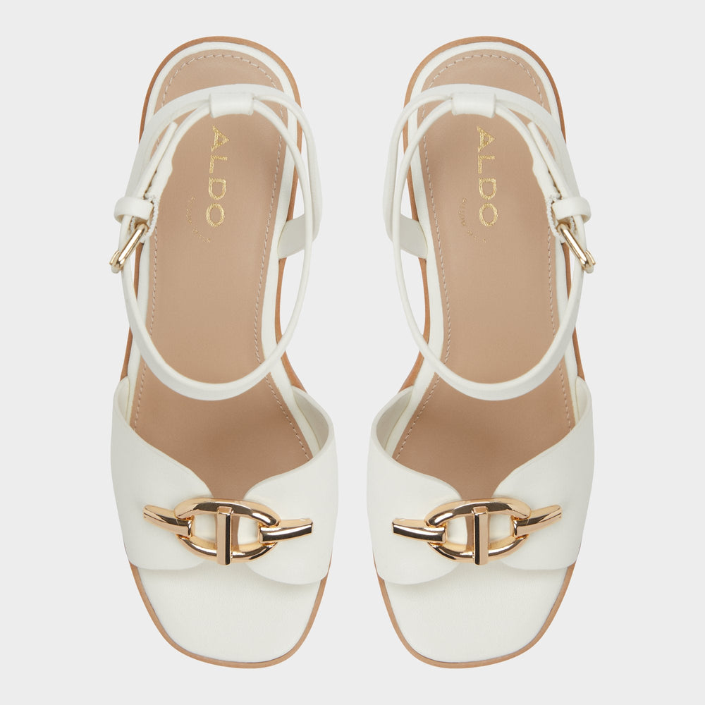 Ybylin White Women's Wedges - Wedge sandal, Wedge heel