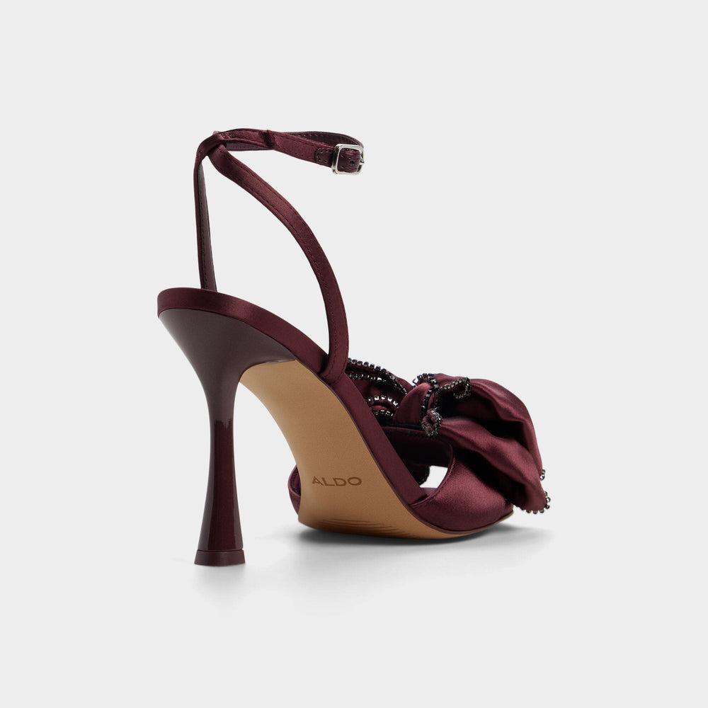 Tinsel in Bordo - Strappy heeled sandal, Stiletto heel