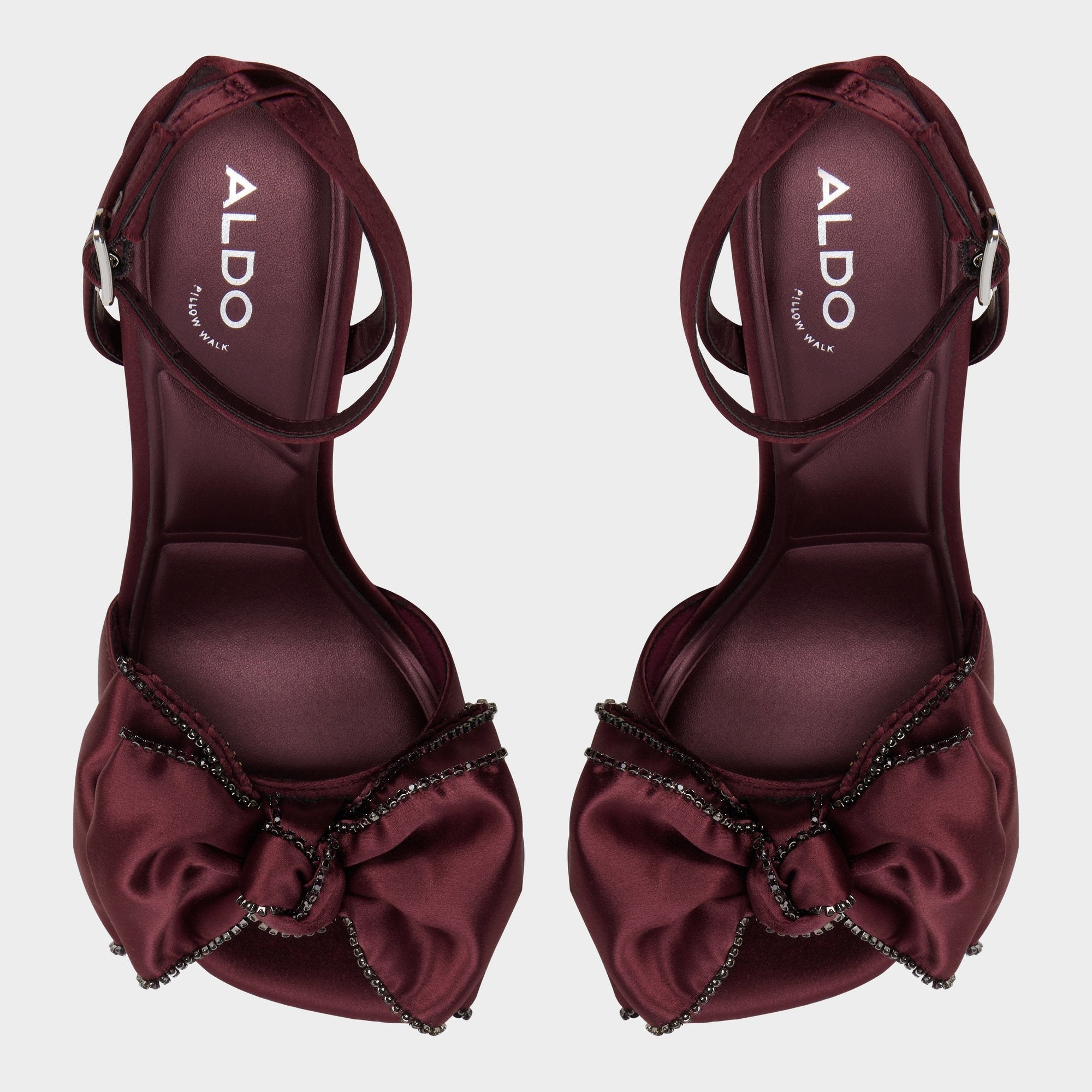 Tinsel in Bordo - Strappy heeled sandal, Stiletto heel