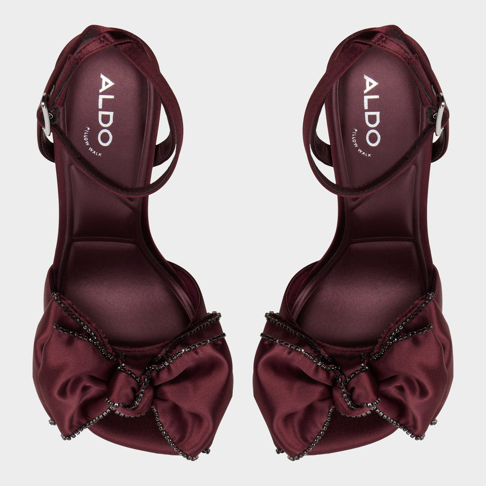 Tinsel in Bordo - Strappy heeled sandal, Stiletto heel