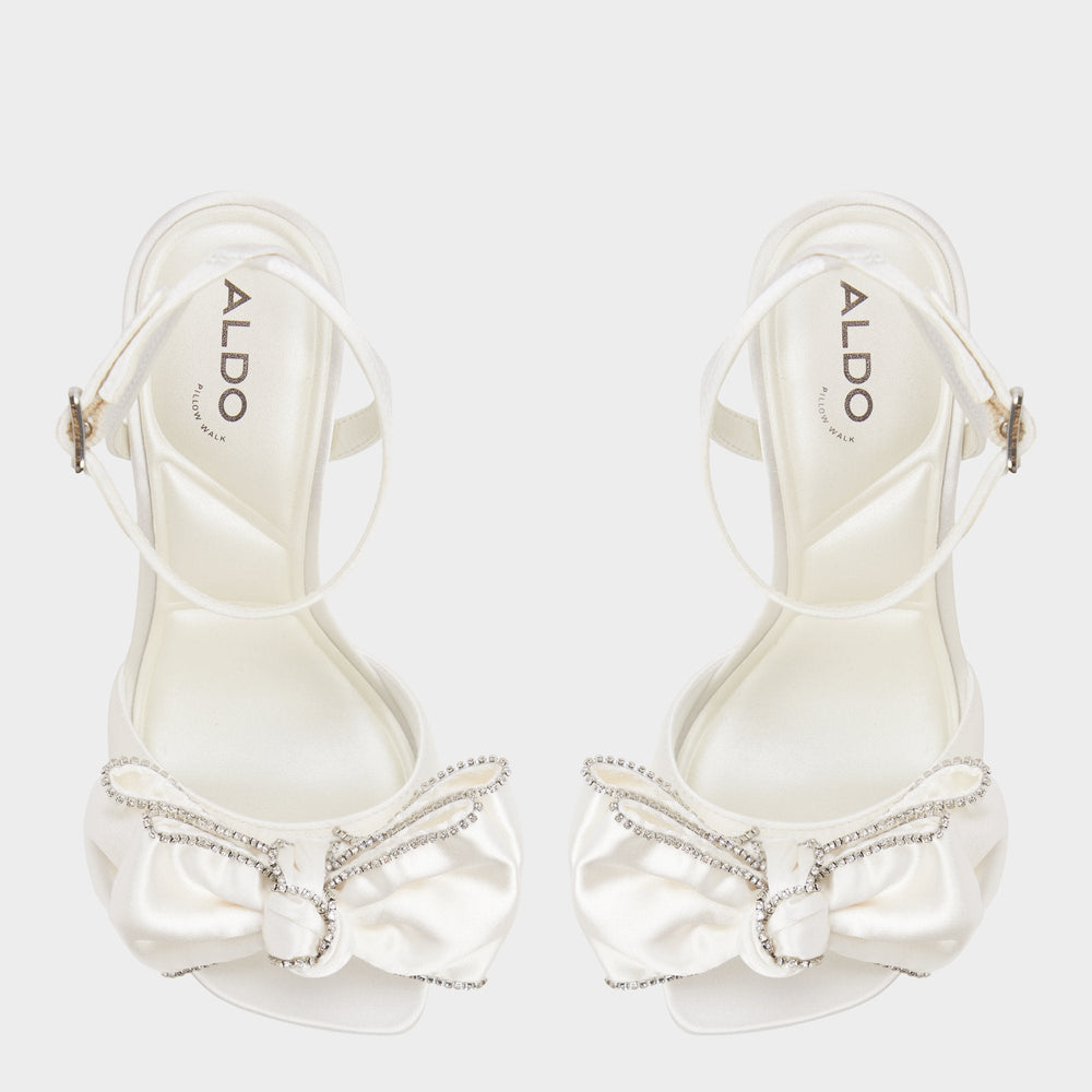 Tinsel in Other White - Strappy heeled sandal, Stiletto heel