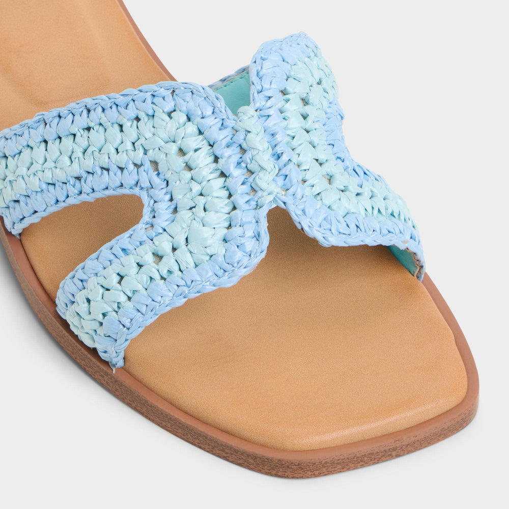 Itsandal Blue Combo Women's Flats - Slide sandal