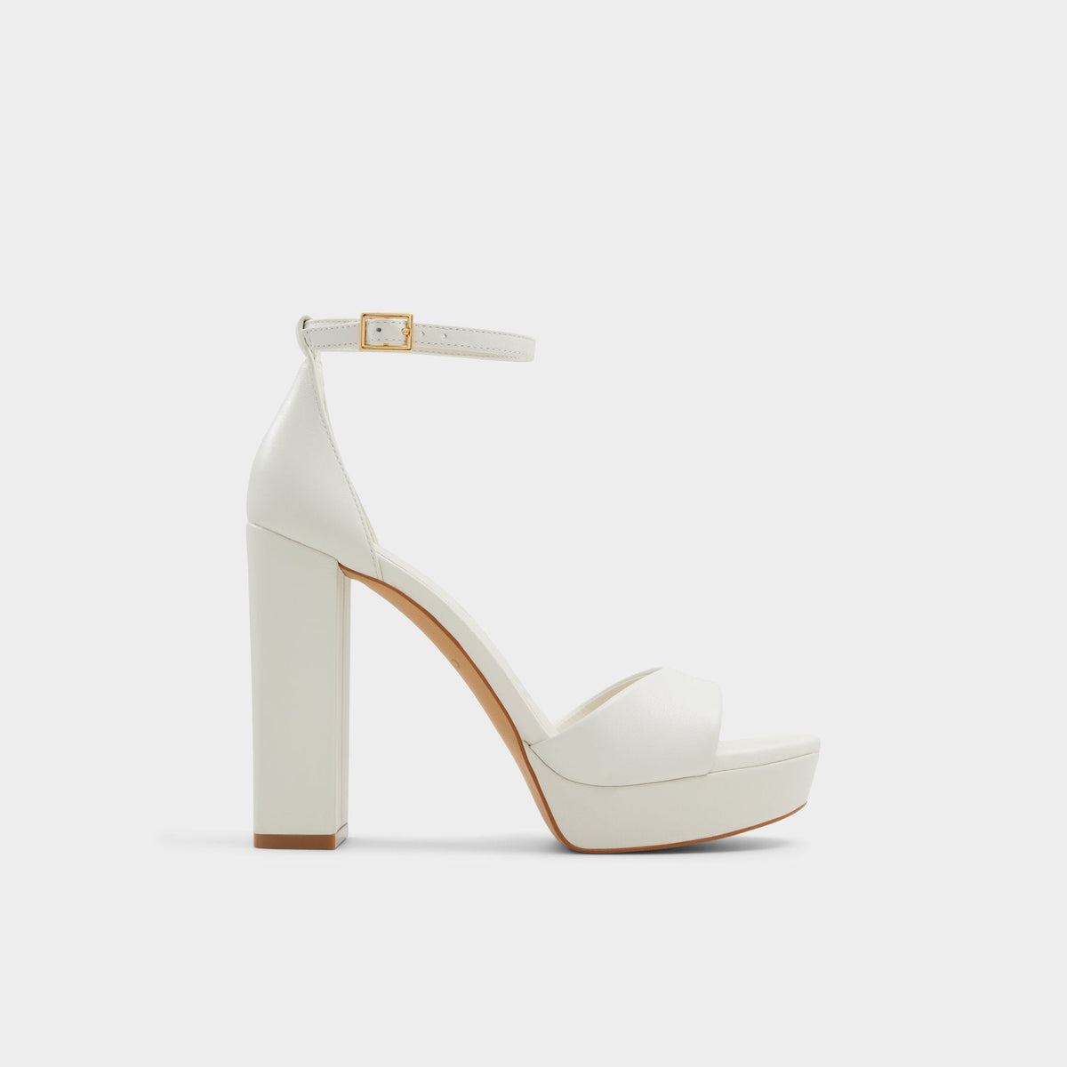 Enaegyn2.0 White/Bone Women's Platform Shoes - Strappy heeled sandal, Block heel
