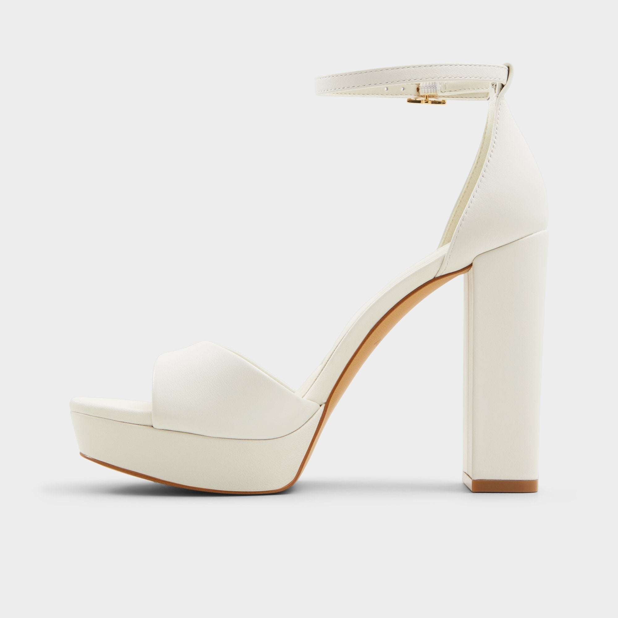 Enaegyn2.0 White/Bone Women's Platform Shoes - Strappy heeled sandal, Block heel