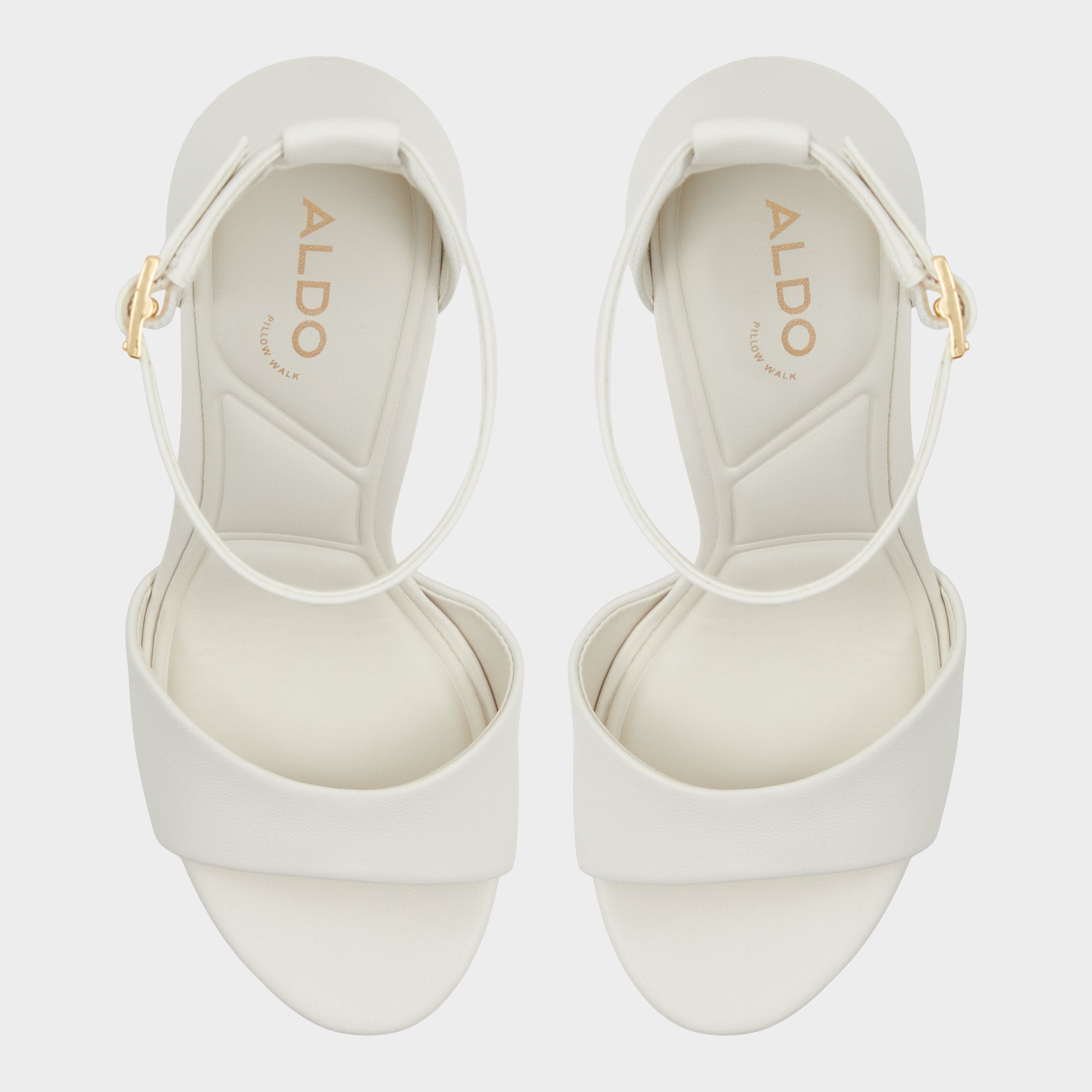 Enaegyn2.0 White/Bone Women's Platform Shoes - Strappy heeled sandal, Block heel