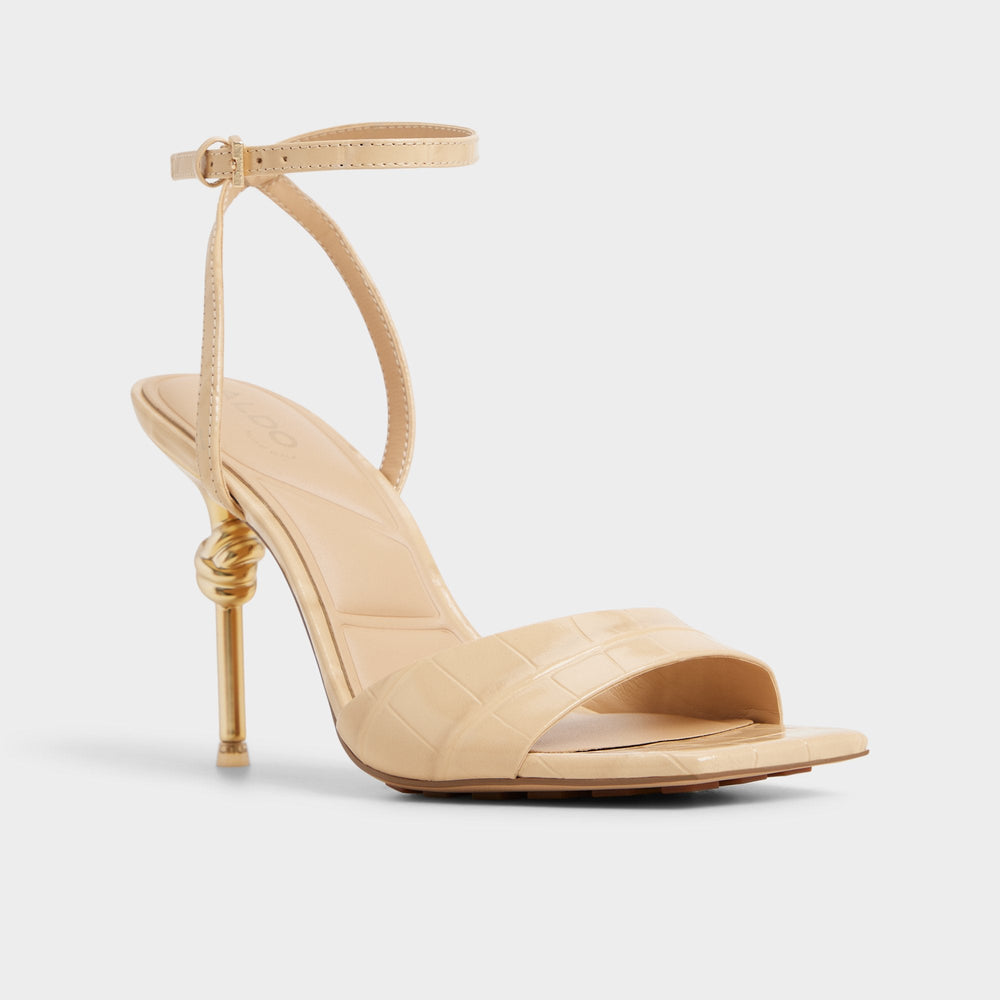 Harmonious in Medium Beige - Strappy heeled sandal