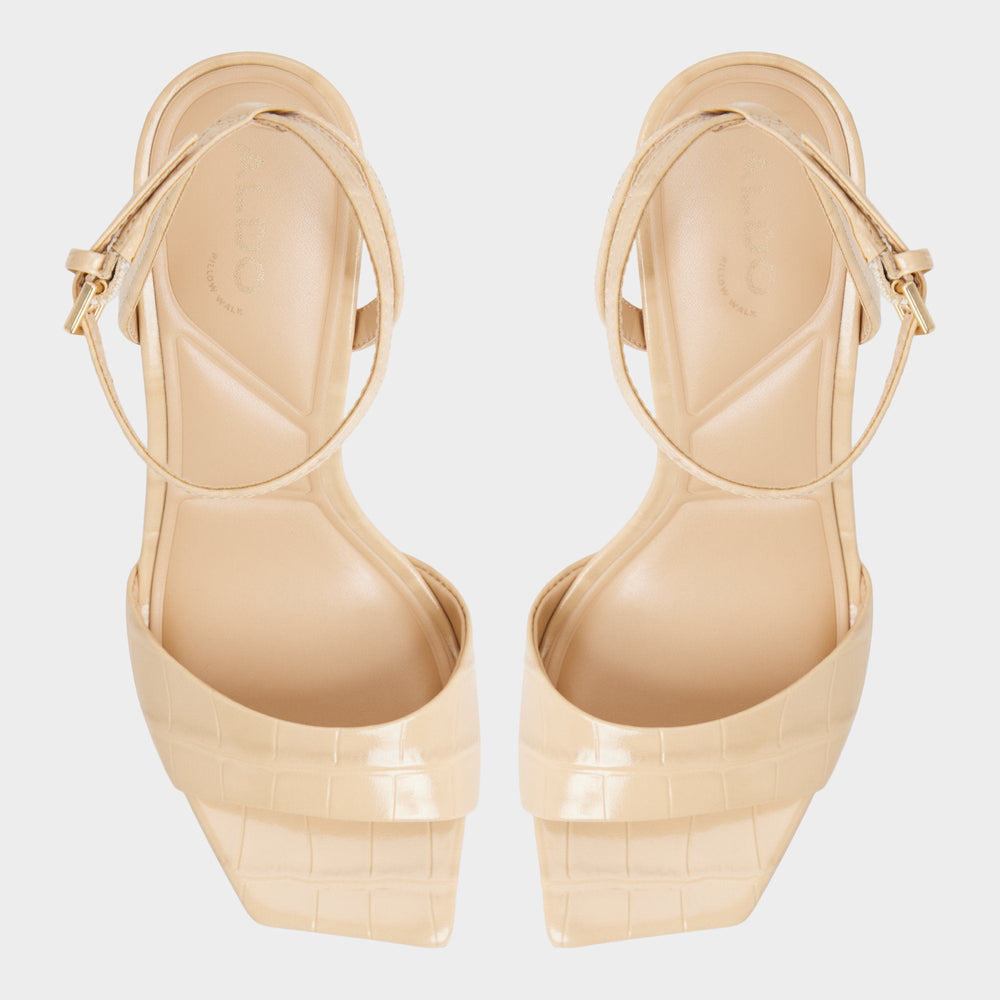 Harmonious in Medium Beige - Strappy heeled sandal
