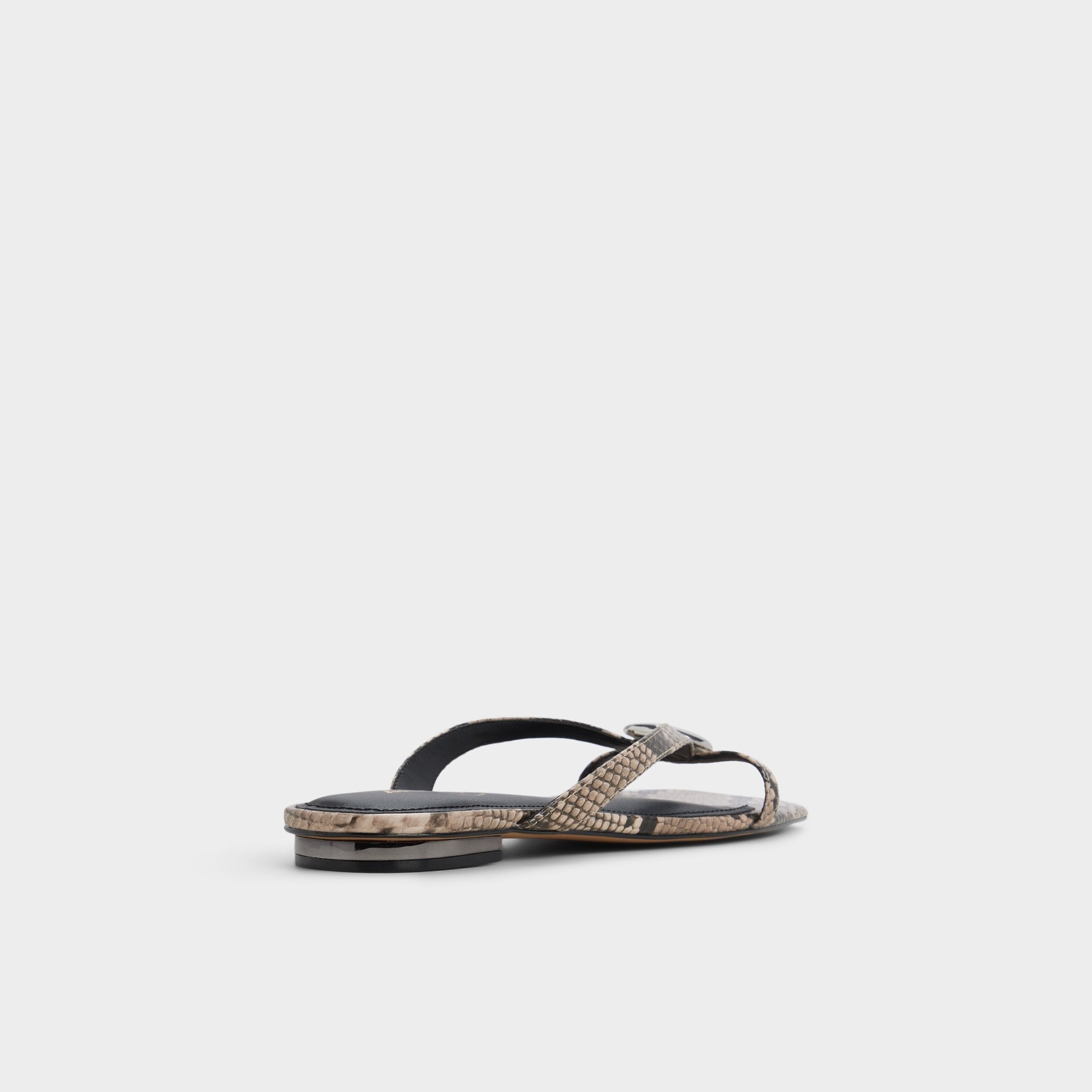 Iliria White/Black Women's Flats - Slide sandal