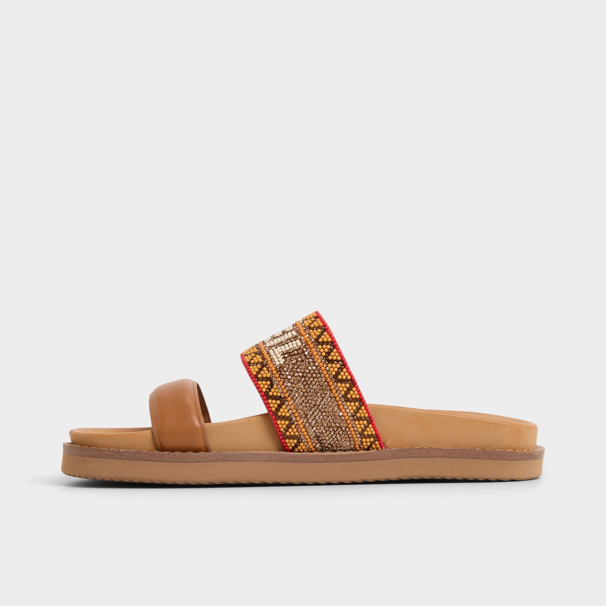 Beachvacay Brown Multi Women's Footbed sandals -