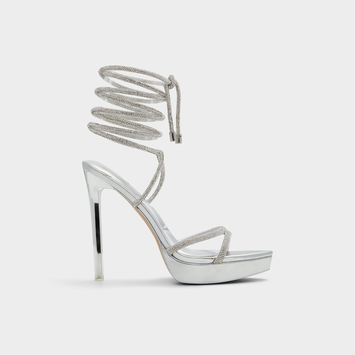 Izabella in Silver 13621003 - Strappy heeled sandal, Platform