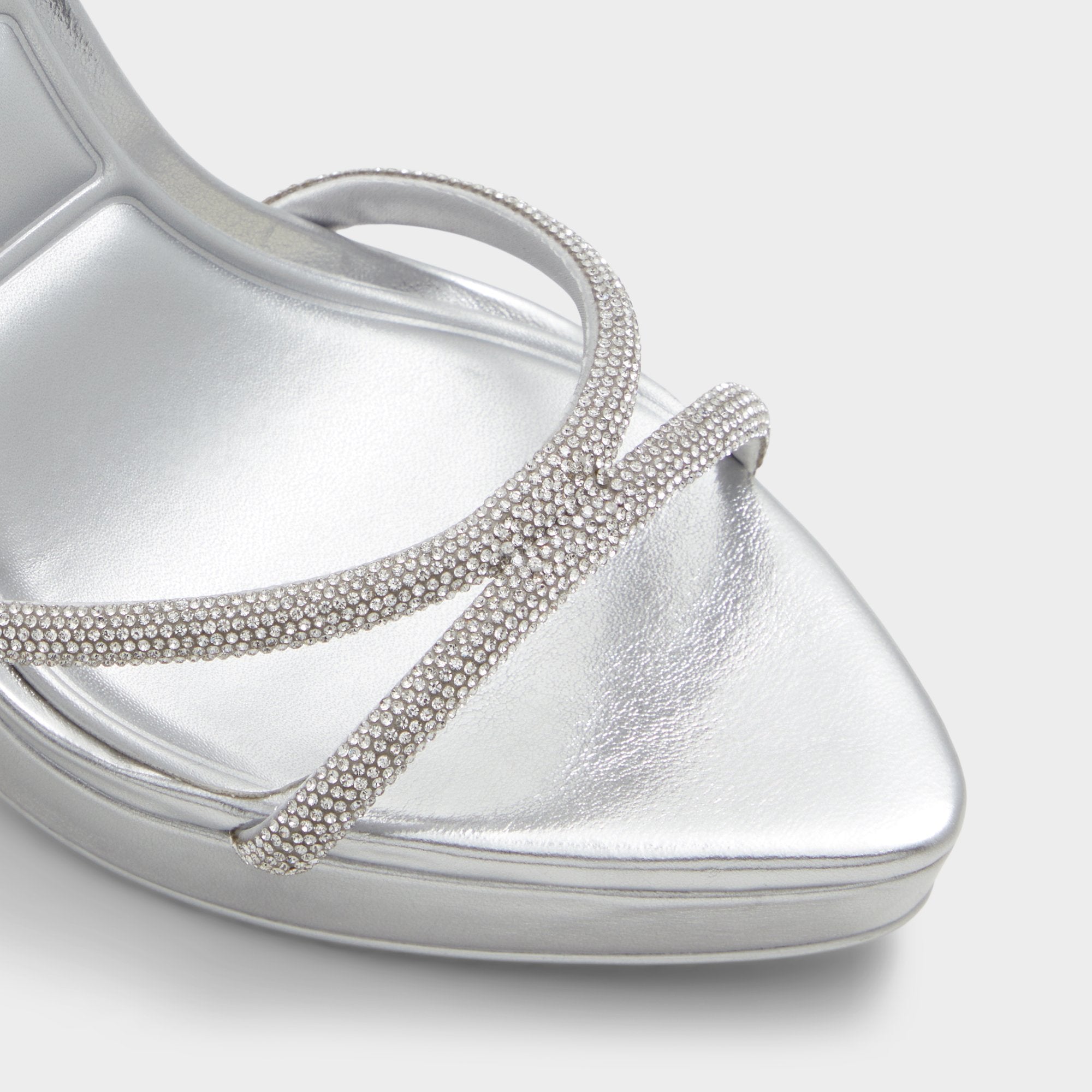 Izabella in Silver 13621003 - Strappy heeled sandal, Platform