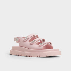 Halendar Light Pink Women's Footbed sandals - Footbed sandal, Footbed sandal