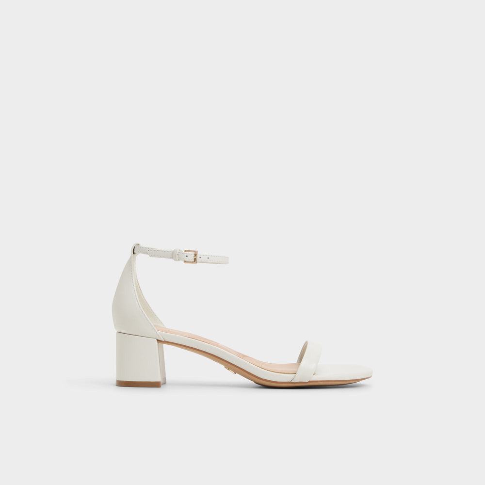 Calliope White/Bone Women's Block heels - Heeled sandal, Block heel
