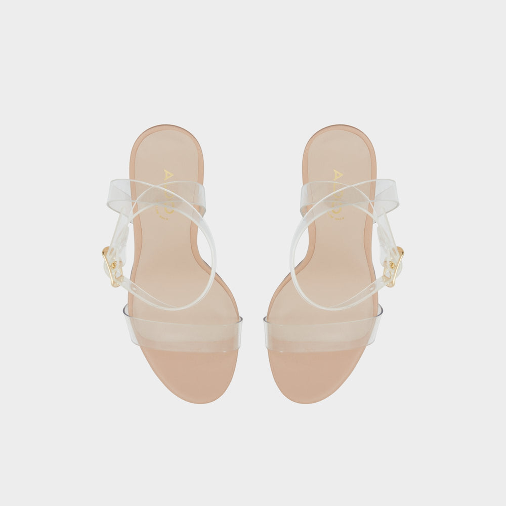 Aniwien Bone Women's Strappy sandals - Strappy heeled sandal, Block heel