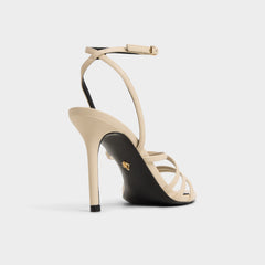 Solania Light Beige Women's Strappy sandals - Heeled sandal, Stiletto heel