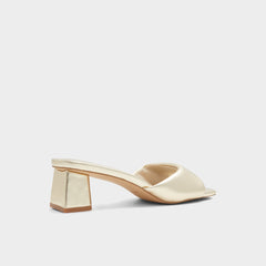 Aneka Gold Women's Heeled mules - Heeled mule, Block heel