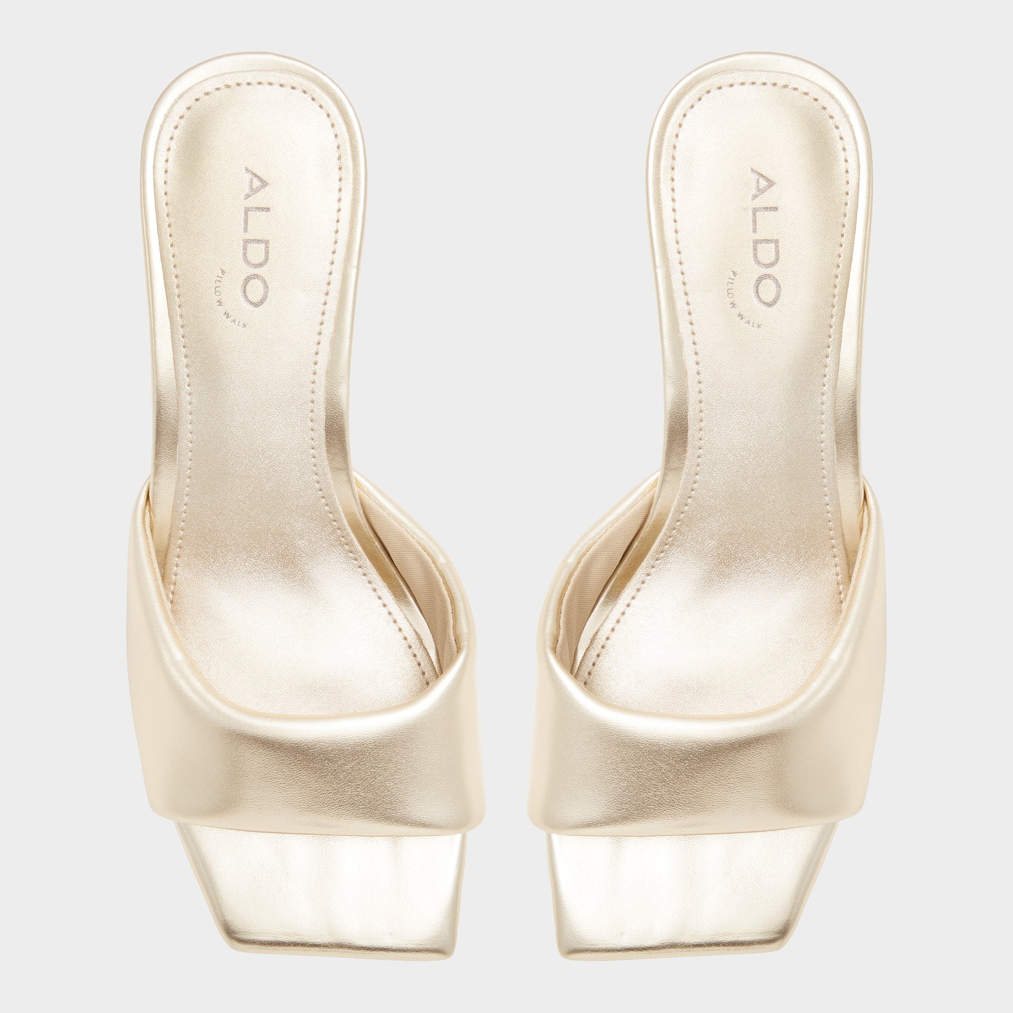 Aneka Gold Women's Heeled mules - Heeled mule, Block heel