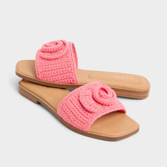 Sabbia Medium Pink Women's Flats - Slide sandal