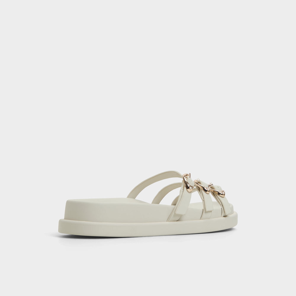 Zephyra White Women's Footbed sandals - Footbed sandal, Footbed sandal