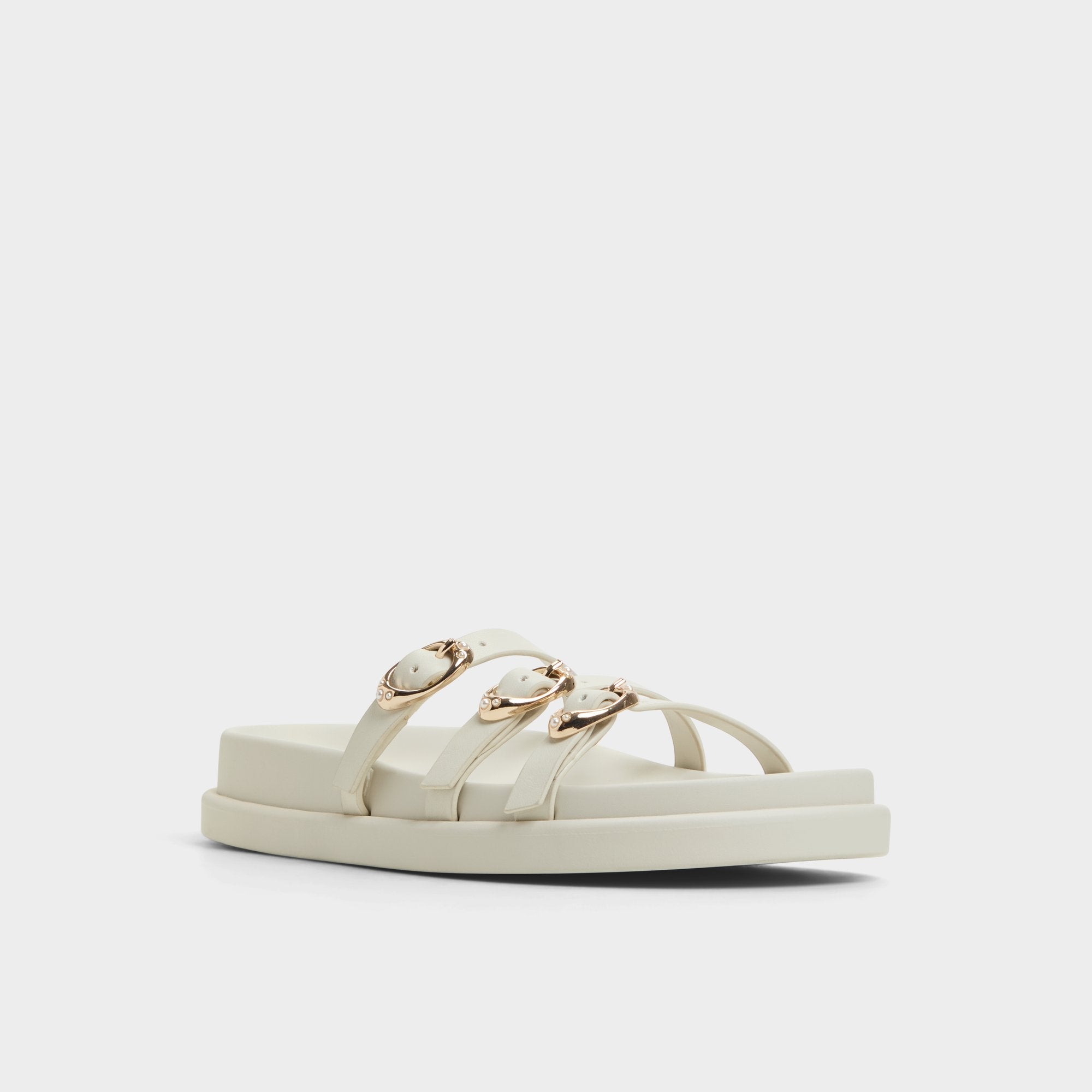 Zephyra White Women's Footbed sandals - Footbed sandal, Footbed sandal