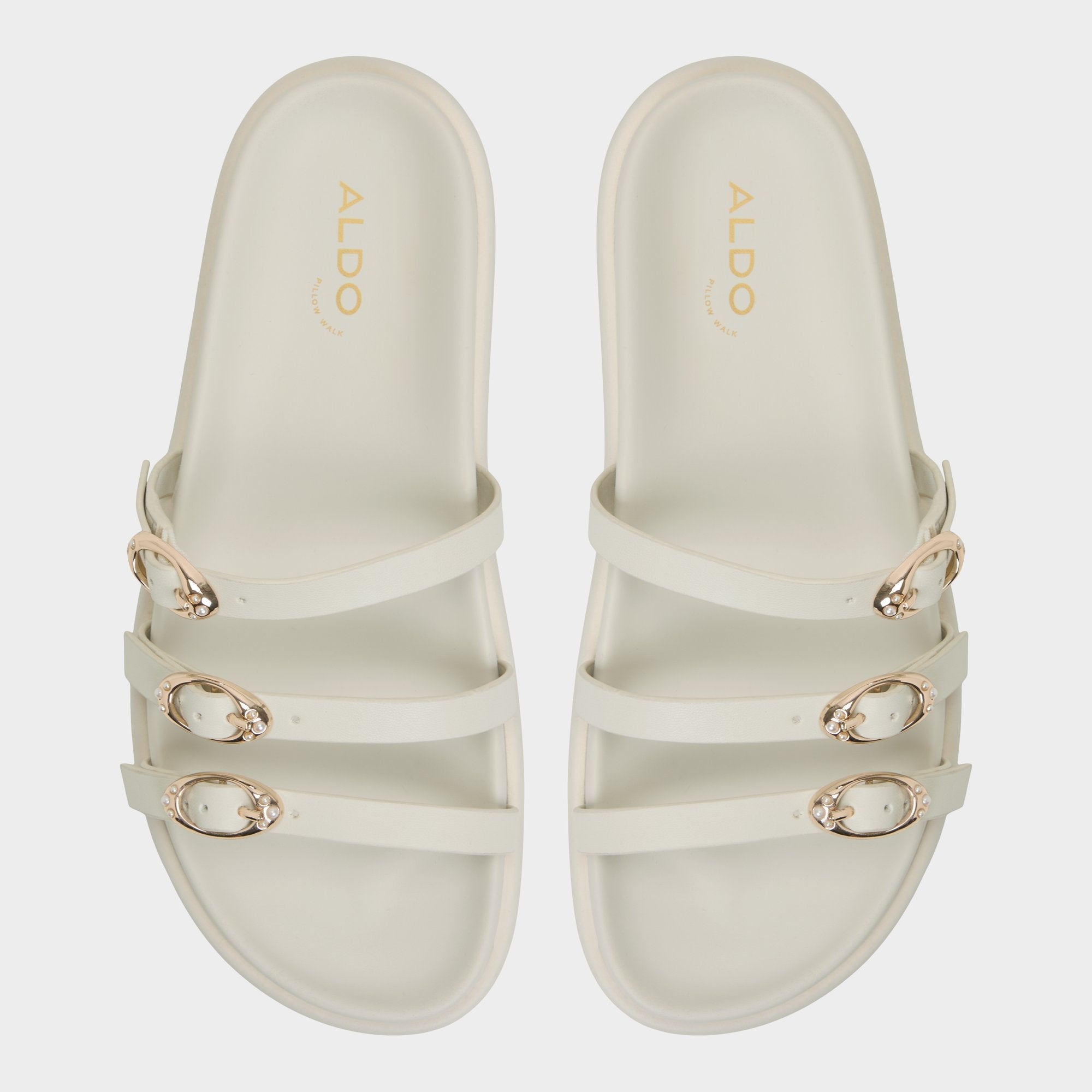 Zephyra White Women's Footbed sandals - Footbed sandal, Footbed sandal