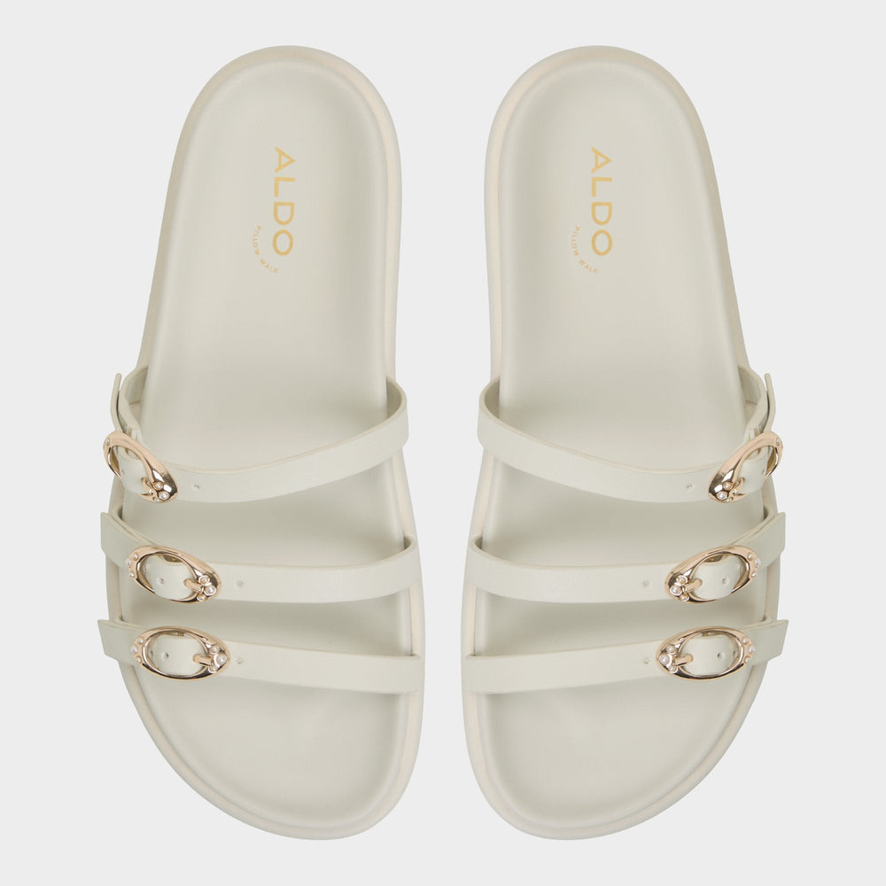 Zephyra White Women's Footbed sandals - Footbed sandal, Footbed sandal