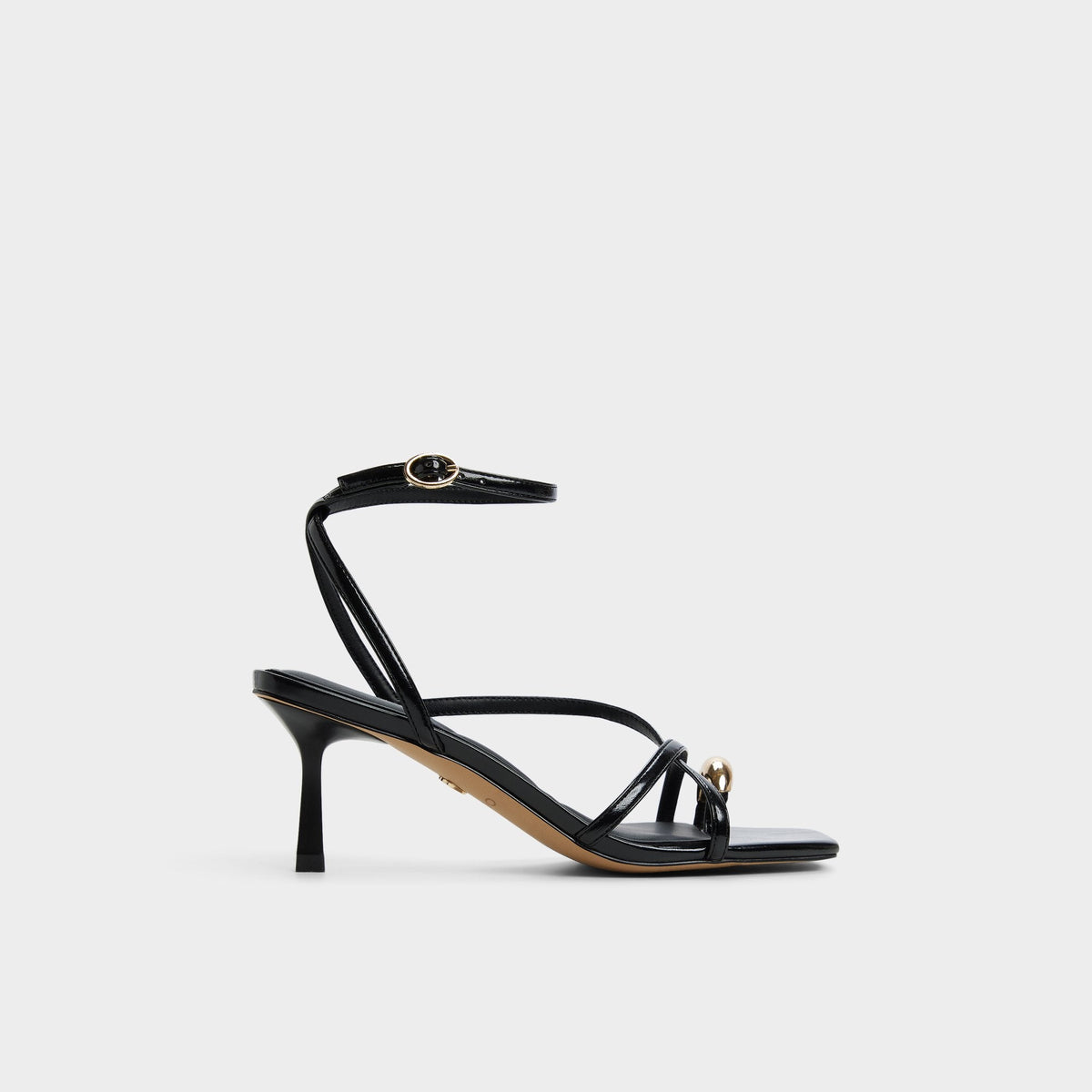 Elodiah Black Women's Travel essentials - Strappy heeled sandal, Stiletto heel