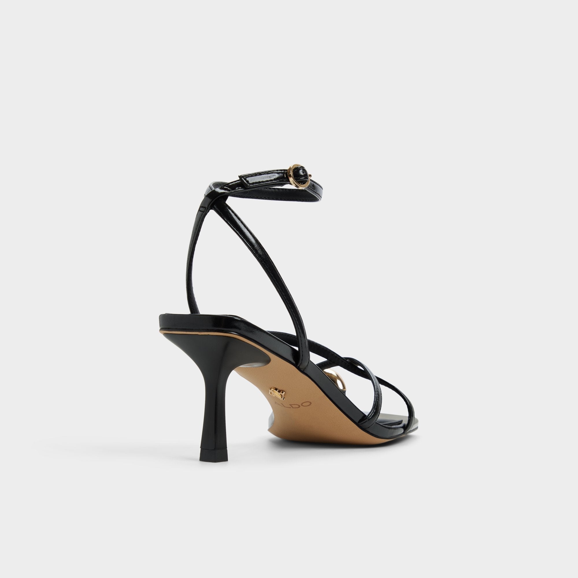 Elodiah Black Women's Travel essentials - Strappy heeled sandal, Stiletto heel