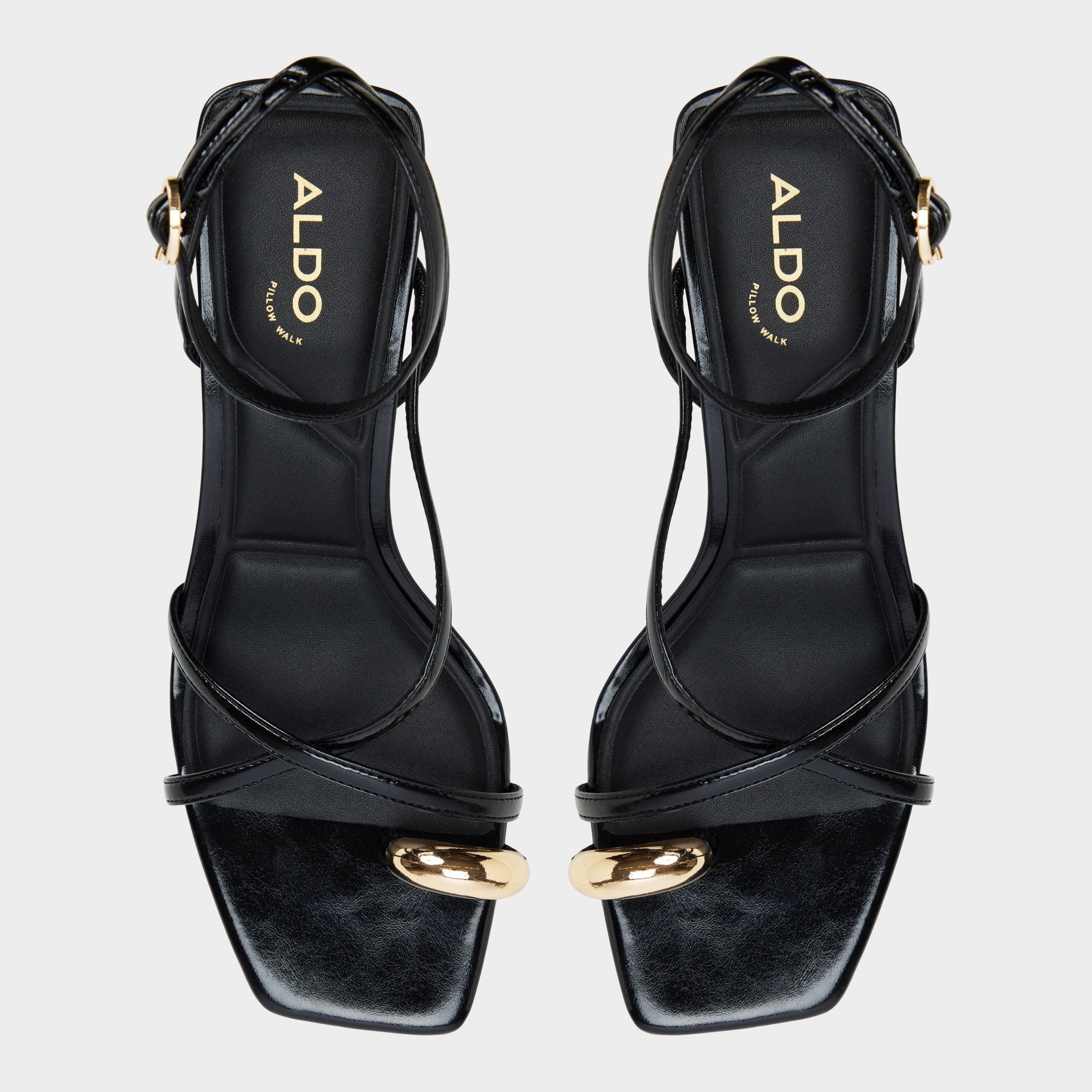 Elodiah Black Women's Travel essentials - Strappy heeled sandal, Stiletto heel