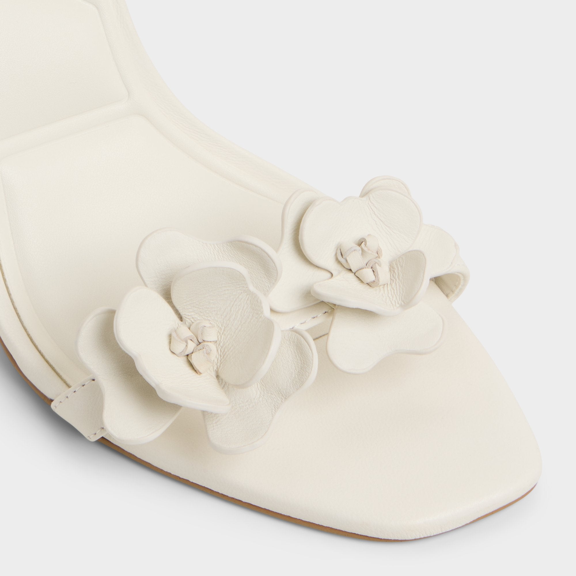 Daisylily White/Bone Women's Heeled sandals - Strappy heeled sandal, Stiletto heel
