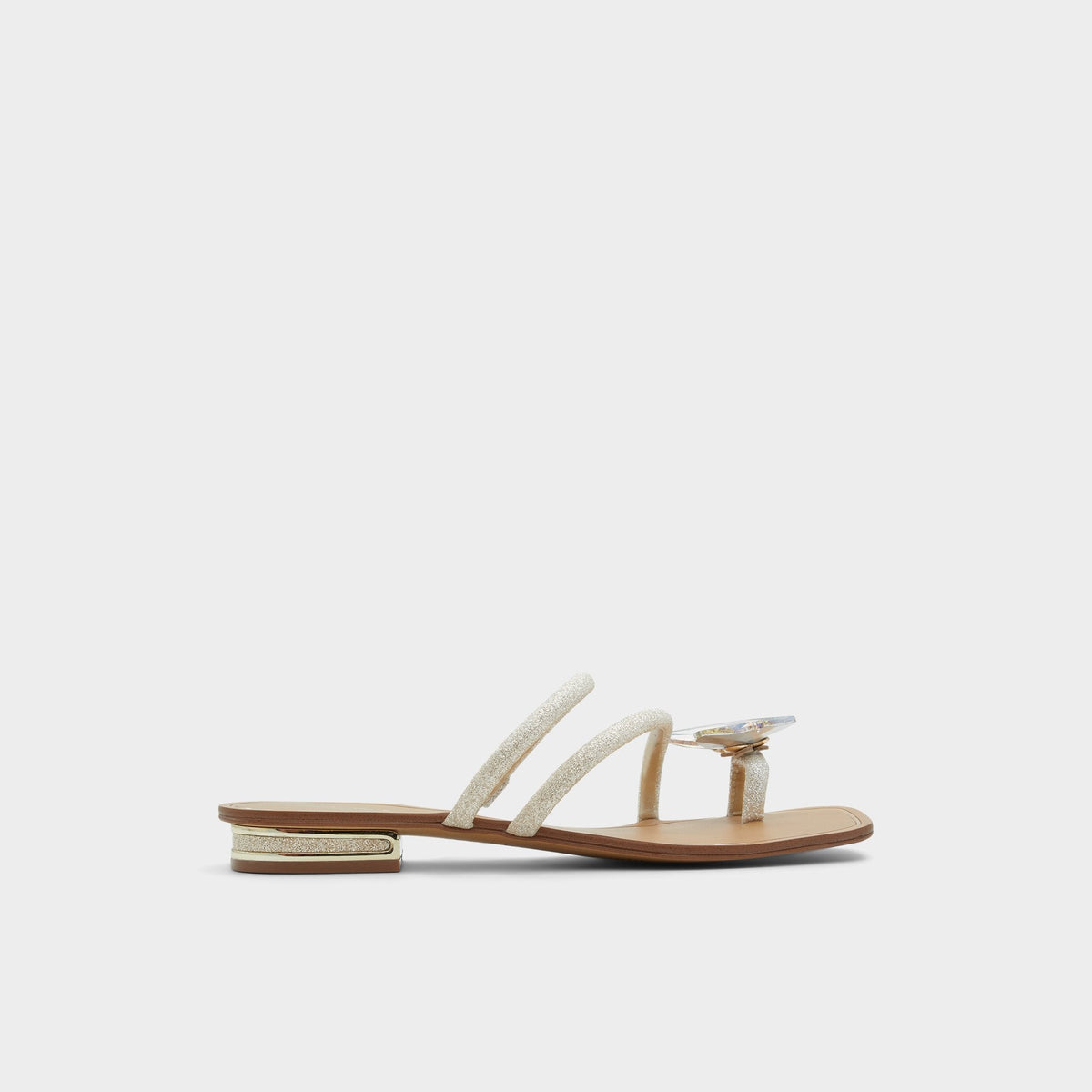 Garberia Silver Women's Flats - Flip flop