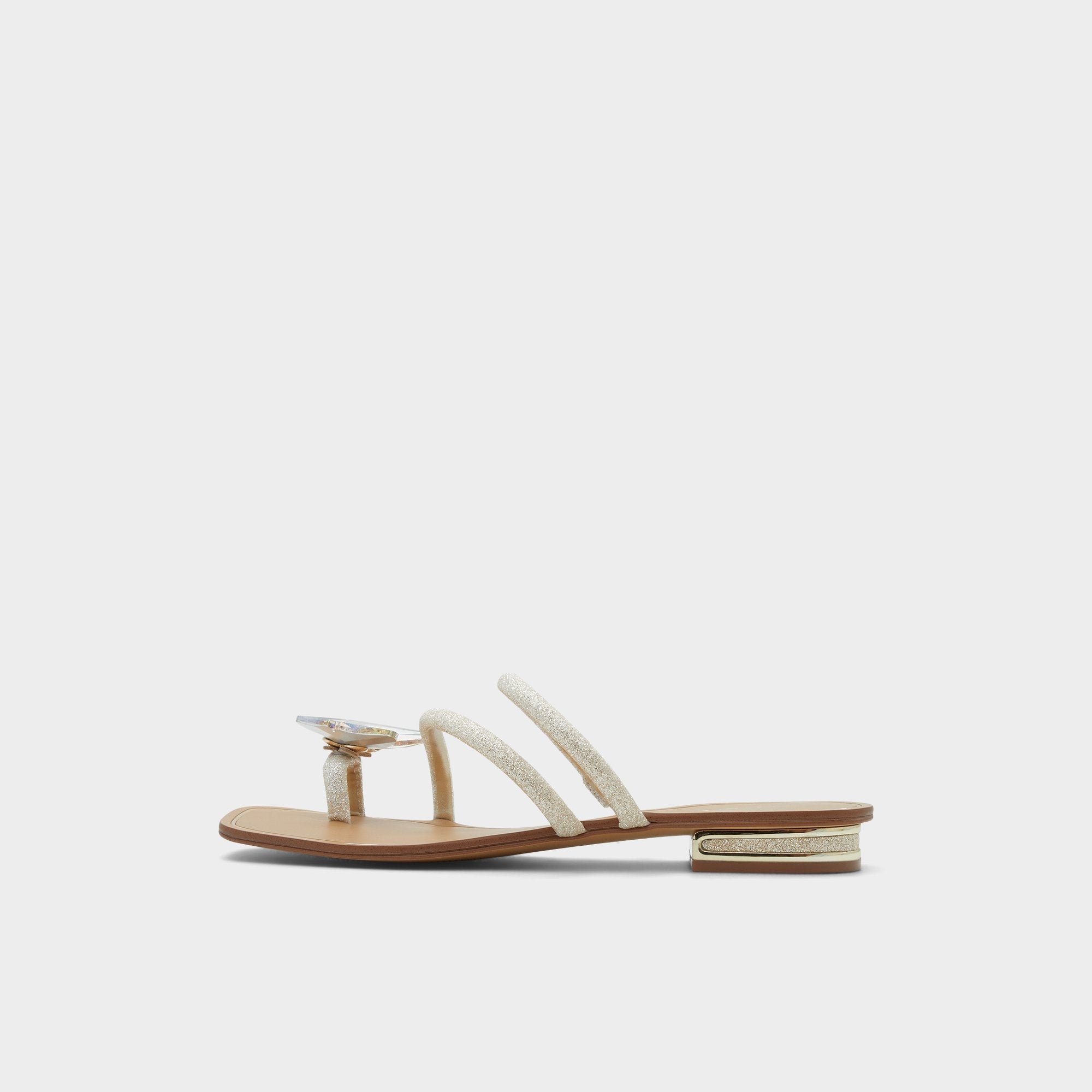 Garberia Silver Women's Flats - Flip flop