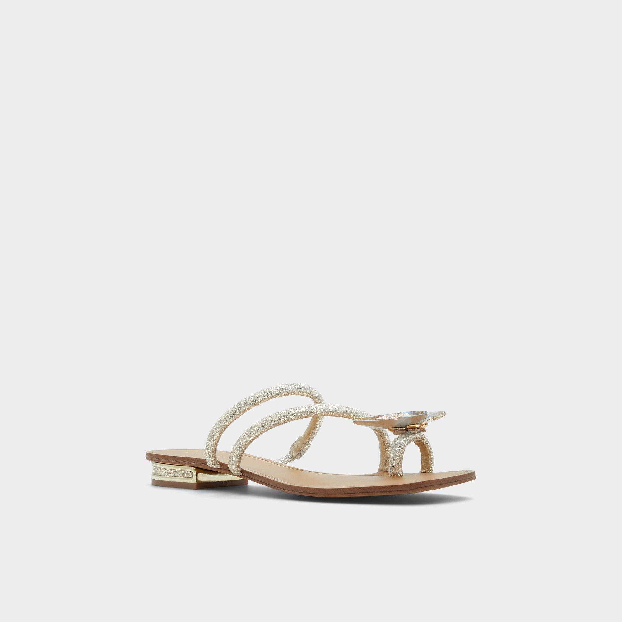 Garberia Silver Women's Flats - Flip flop