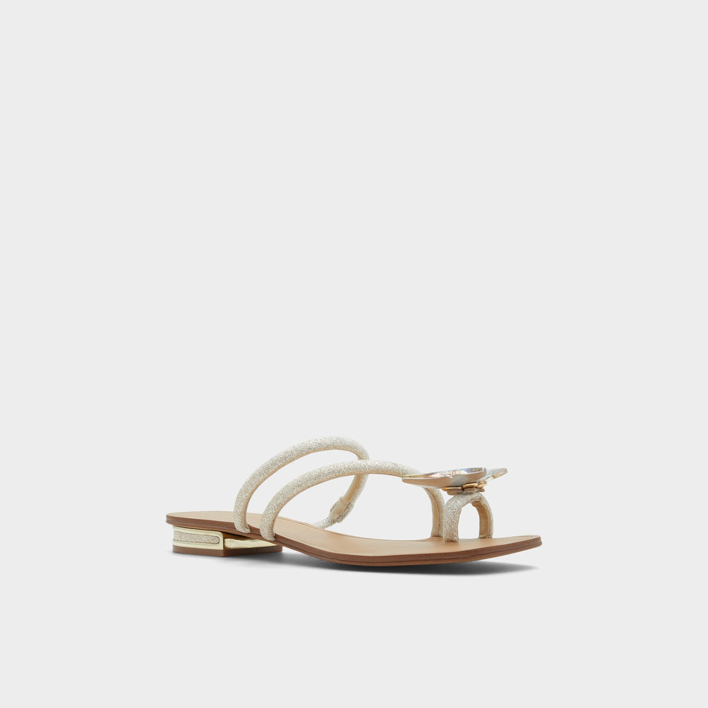 Garberia Silver Women's Flats - Flip flop