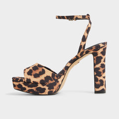 Chicgleam Brown Multi Women's Strappy sandals - Strappy heeled sandal, Platform